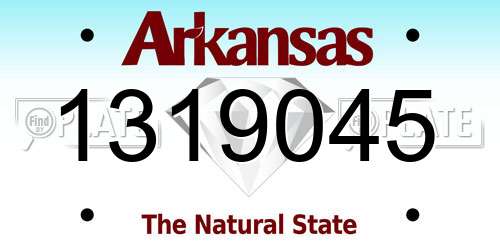 1319045 Arkansas License Plate