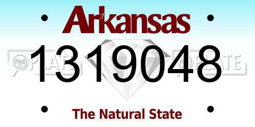 1319048 Arkansas License Plate