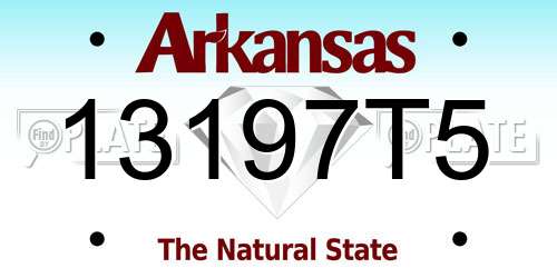 13197T5 Arkansas License Plate