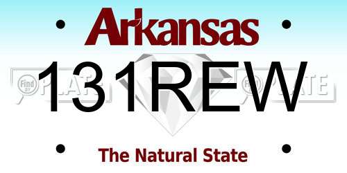 131REW Arkansas License Plate