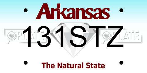 131STZ Arkansas License Plate