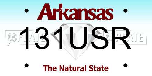 131USR Arkansas License Plate