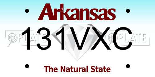 131VXC Arkansas License Plate