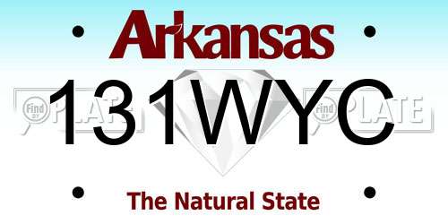 131WYC Arkansas License Plate