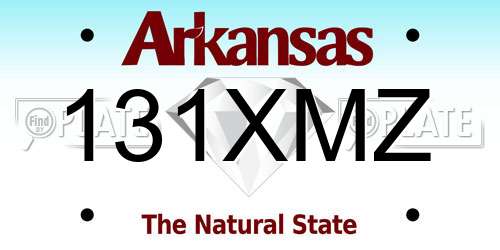 131XMZ Arkansas License Plate