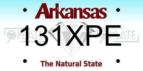 131XPE Arkansas License Plate