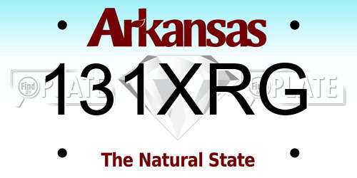 131XRG Arkansas License Plate