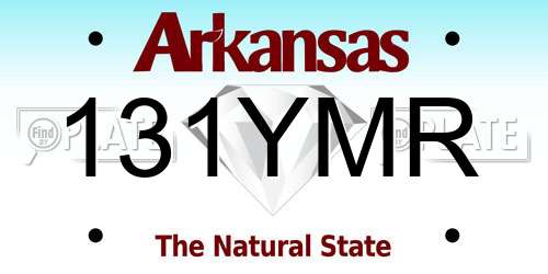 131YMR Arkansas License Plate