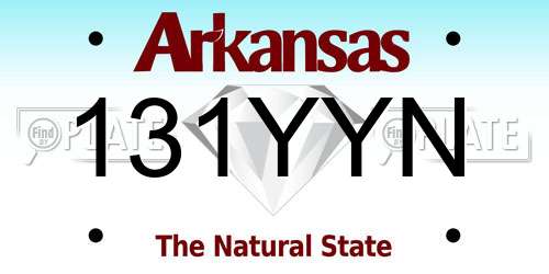 131YYN Arkansas License Plate