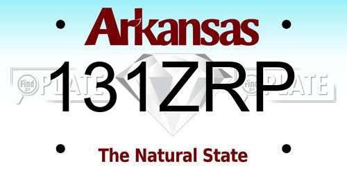 131ZRP Arkansas License Plate