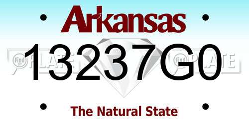 13237G0 Arkansas License Plate