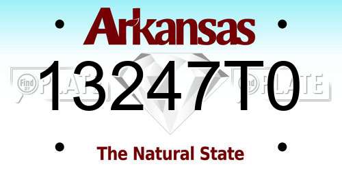 13247T0 Arkansas License Plate