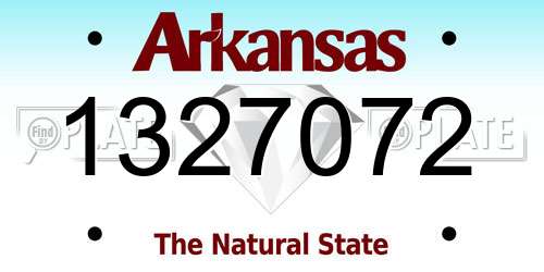 1327072 Arkansas License Plate