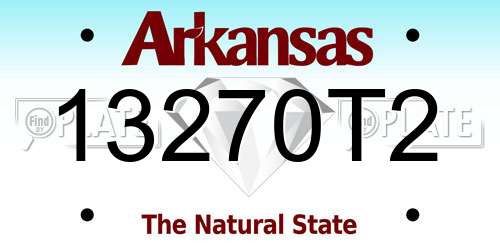 13270T2 Arkansas License Plate