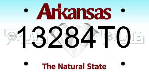 13284T0 Arkansas License Plate