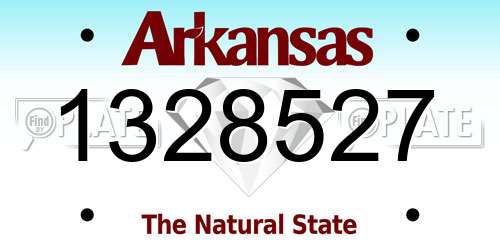 1328527 Arkansas License Plate