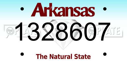 1328607 Arkansas License Plate
