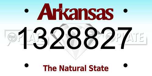 1328827 Arkansas License Plate