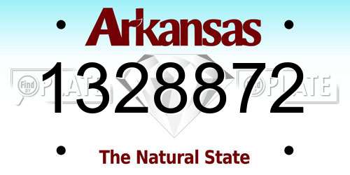1328872 Arkansas License Plate