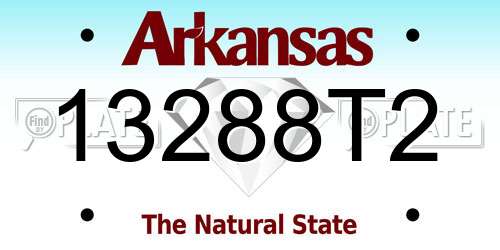 13288T2 Arkansas License Plate