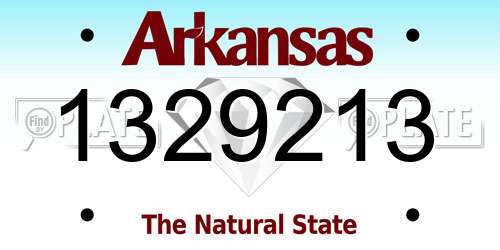 1329213 Arkansas License Plate