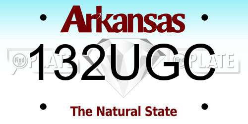 132UGC Arkansas License Plate