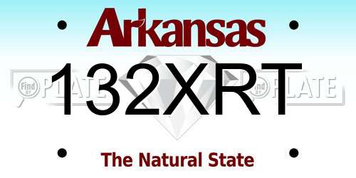 132XRT Arkansas License Plate