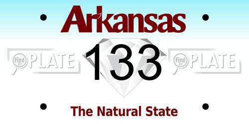 133 Arkansas License Plate