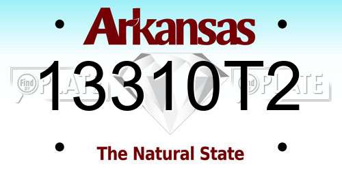 13310T2 Arkansas License Plate