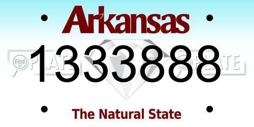 1333888 Arkansas License Plate