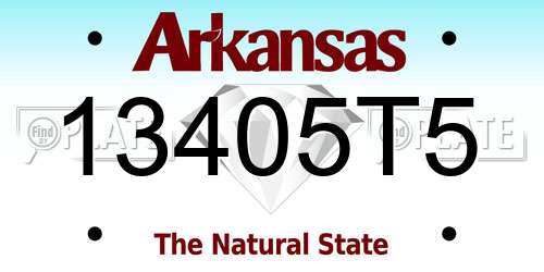 13405T5 Arkansas License Plate