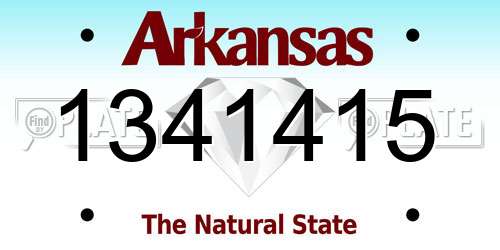 1341415 Arkansas License Plate