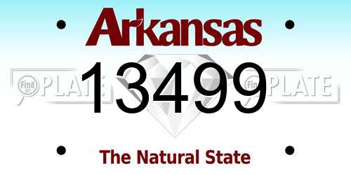 13499 Arkansas License Plate