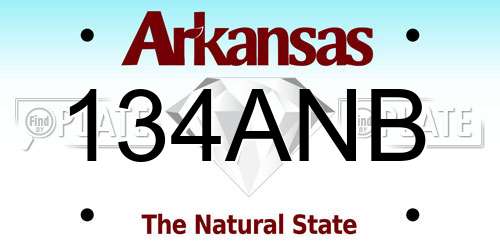 134ANB Arkansas License Plate