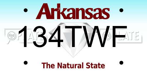 134TWF Arkansas License Plate