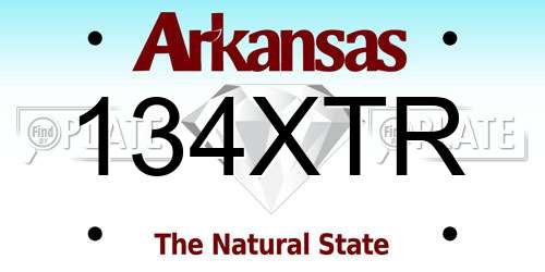 134XTR Arkansas License Plate