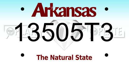 13505T3 Arkansas License Plate