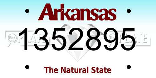 1352895 Arkansas License Plate