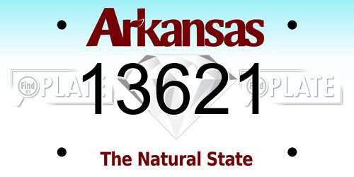 13621 Arkansas License Plate