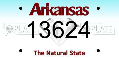 13624 Arkansas License Plate