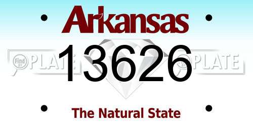 13626 Arkansas License Plate