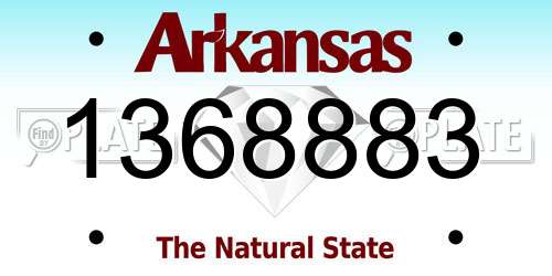 1368883 Arkansas License Plate