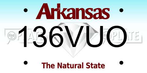 136VUO Arkansas License Plate