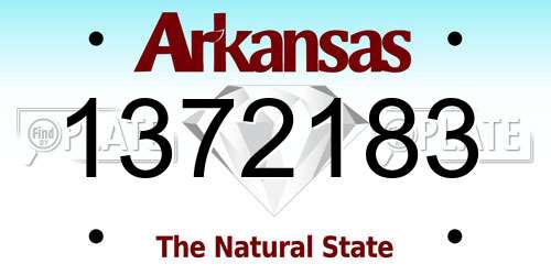 1372183 Arkansas License Plate