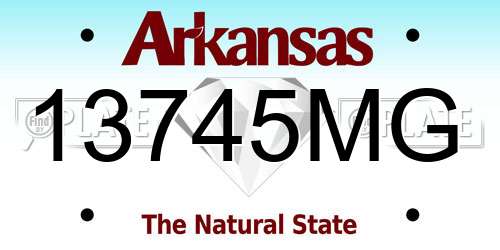 13745MG Arkansas License Plate
