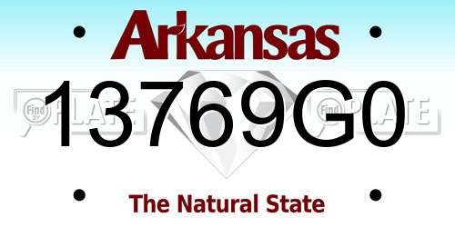 13769G0 Arkansas License Plate
