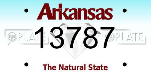 13787 Arkansas License Plate