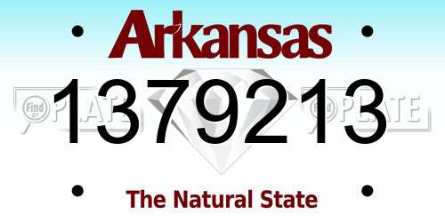 1379213 Arkansas License Plate