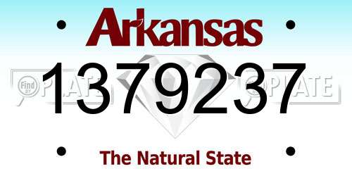 1379237 Arkansas License Plate