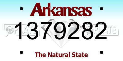 1379282 Arkansas License Plate